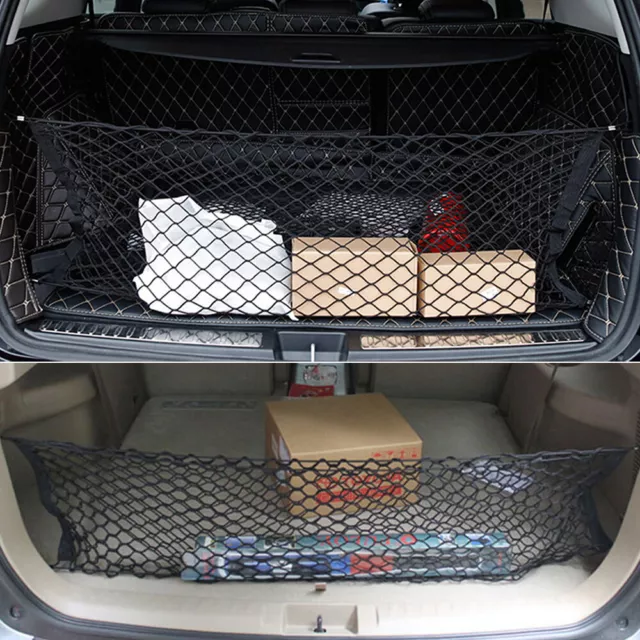 Cargo Cover Double Layer Net Storage Organizer w/Hook Universal Car Truck Trunk 3