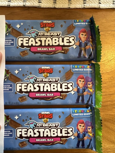 Feastables Bar Qr Code MR BEAST FEASTABLES Brawl Stars Chocolate Bar SDCC 2025 Reward Code ...