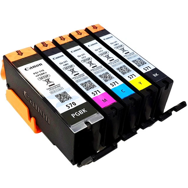 Befüllbare Patronen Für Canon Pgi 570 Cli 571 Autoresetchip 5 ORIGINALE SETUP Canon Druckerpatronen PGI-570 CLI-571 für Canon PIXMA