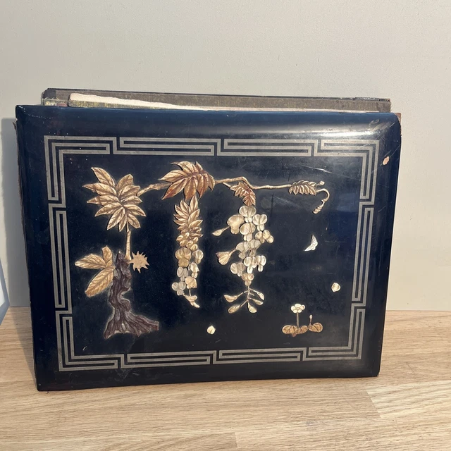 Album photo ancien vide pour cdv à restaurer