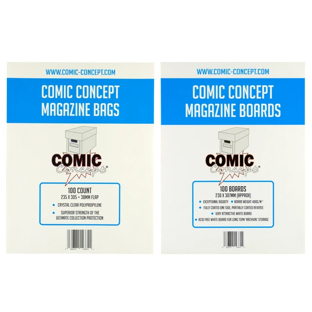 COMIC CONCEPT COMIC Bags and Backing Boards MAGAZINE Size Great