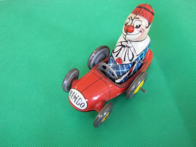 Ancien Jouet Mécanique Clown équilibriste Avec Valises – Années 40/50, Cirque, Collection
