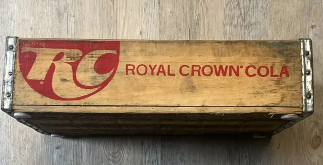 Vintage Royal Crown RC Cola Red Wooden Soda Pop Bottle Carton Crate Carrier