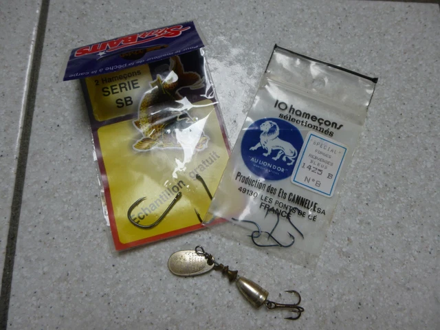 Petit Lot D'articles De Pêche Neufs (lignes, Hameçons, Bas De Ligne) - 100 G, Fabriqué En France Métropolitaine
