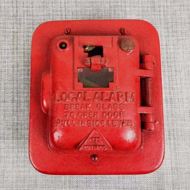 Vintage Edwards 1872 Red Cast Iron Fire Alarm Station Rescue Firefighting