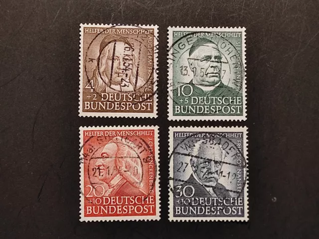 Bund, Mi.Nr. 173-176, Wohlfahrt 1953 mit zentrischen Vollstempeln