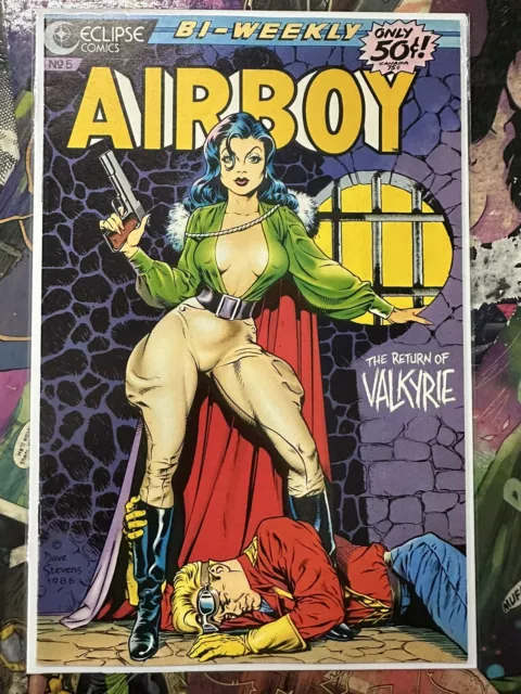 Airboy #5 1986  Dave Stevens Cover Art Eclipse Comics Return of Valkyrie
