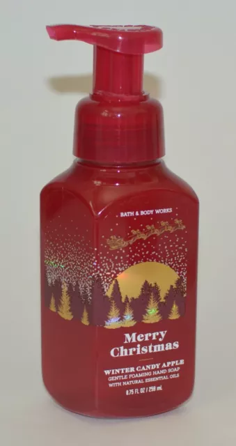 3 Bath & Body Works Merry Christmas Winter Candy Apple Gentle Foaming Hand Soap 2