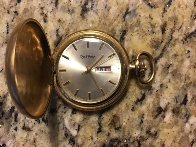 VINTAGE RENE PAVOT Hunter Case Pocket Watch Swiss Made 31.95 PicClick