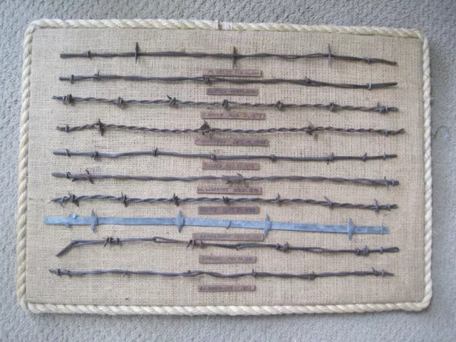 Barbed Wire Collection On Board Burlap 1868-1883