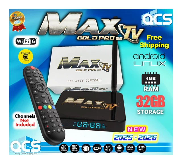 Voice Remote Control Replacement For MaaxTV Xtreme Plus 5G Set-Top Box