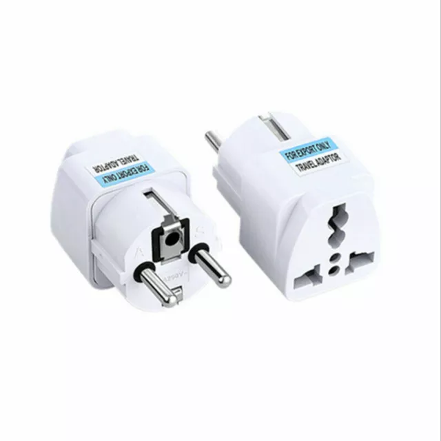 UK To EU Europe EURO /US USA AC Power Wall Plug Travel Charger Adapter Converter 3