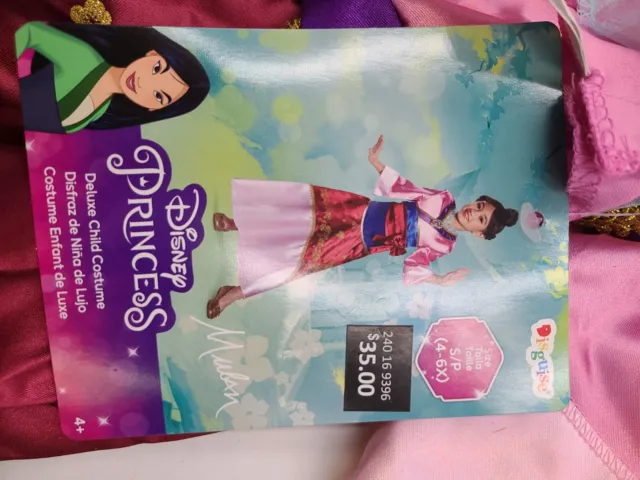 Disney Princess Mulan - Deluxe Child Dress Up Costume - Size Small (4/6x)b#24