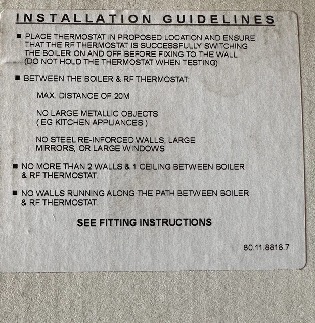 IDEAL 207678 RF Mechanical Programmable Room Thermostat Kit 24 Hour PRT 2 RF £74.99 PicClick UK