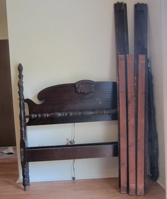 Antique Bed Frame, Full Size, Mahogany finish