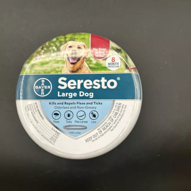 SERESTO by Elanco LARGE DOG Flea & Tick Collar Lasts 8 months Bayer  Sealed