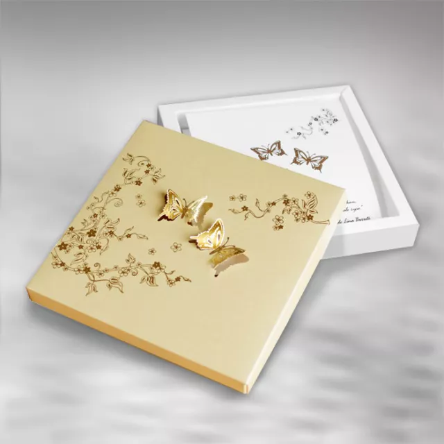 Einladungskarte Hochzeit FEB01 Einladungsbox Schmetterling