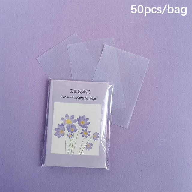 50 Pcs Natural Protable Cleansing Face Oil Control Paper Face Cleaning Tools EI