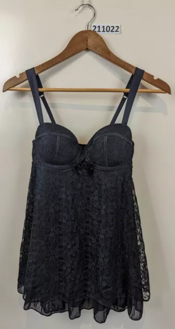 La senza Black Lace Babydoll Negligee Size S Preloved