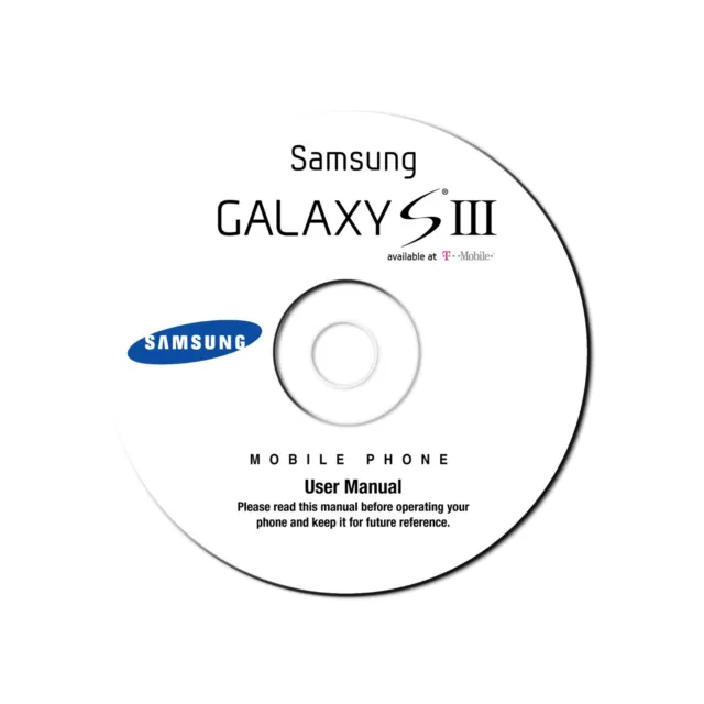Samsung Galaxy S III (S3) Smartphone User Manual (JellyBean) for T-Mobile on CD