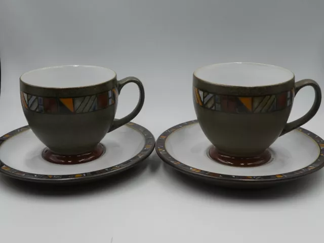 Denby Marrakesh tea / coffee cups & saucers x 2 In excellent condition
