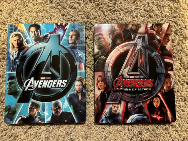 The Avengers, Age Of Ultron 4K Ultra HD Blu-ray Steelbooks No Digital Lot Of 2