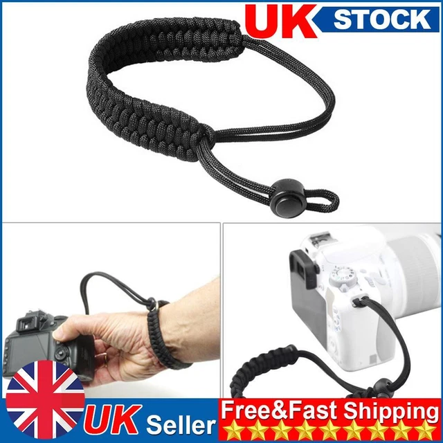 Nylon Camera Paracord Practical Ropes Men Women Camping Gear (Black)