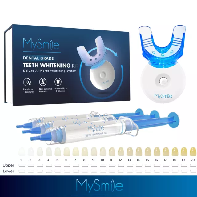 OFFICIAL MySmile Teeth Whitening Kit Non-Sensitive Whitener Kit w/ 10min Light