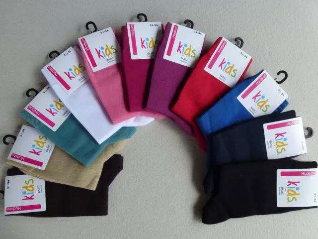 Kindersocken Kids Socke  UNI 97% BW Gr 19-38 Hudson NEU