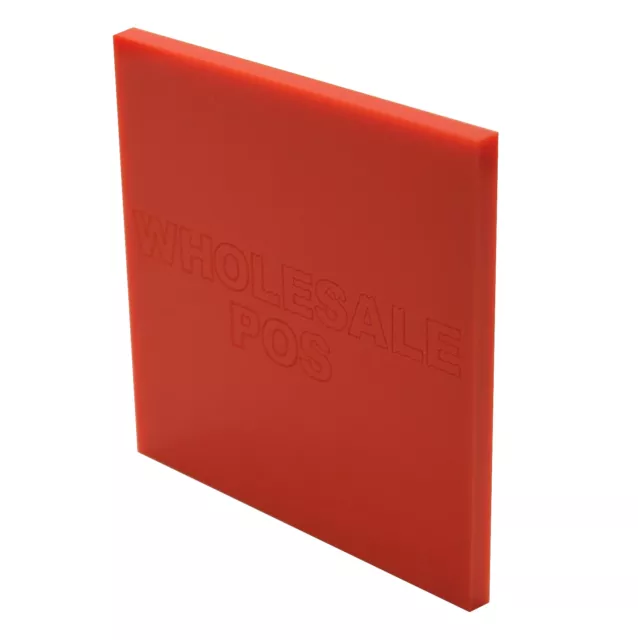 Plastique perspex Acrylique Feuilles Pour Anti-éclaboussures 3mm Rouge 440 Usage