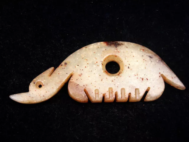 Old Nephrite Jade Stone Carved HongShan Culture Ancient Monster #11052305