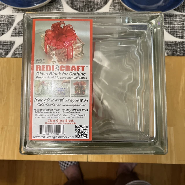 6"x 6" x 3"  Glass Blocks for Arts and Crafts or Banks 3 Pack FREE SHIPPING