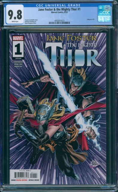 Jane Foster & The Mighty Thor # 1 CGC 9.8 Ryan Stegman Cover A Marvel 2022