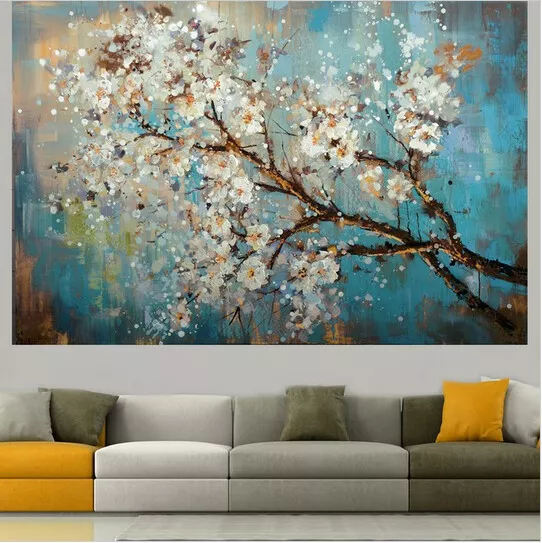 Mintura Handmade Abstract Flower Tree Oil Painting On Canvas Wall Art Home Decor