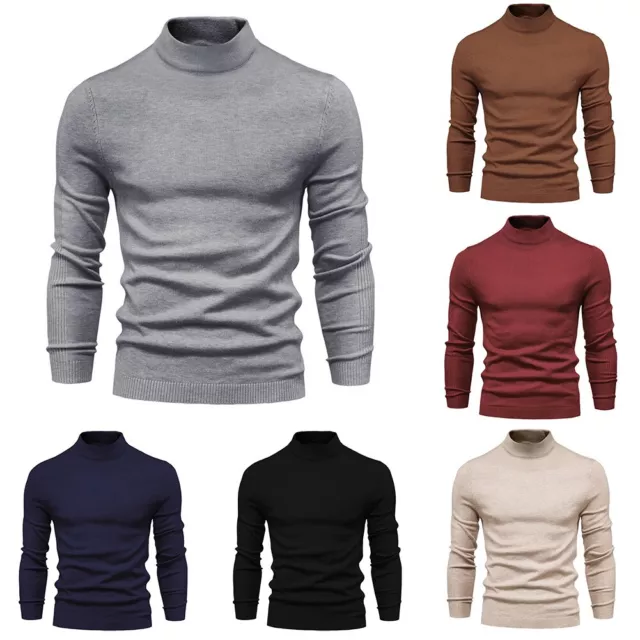 Stay Cozy with this Comfortable Turtleneck Jumper for Men Classic Design