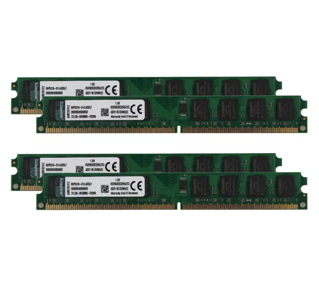 Kingston 4x2GB intel 2Rx8 PC2-6400 DDR2 800Mhz DIMM Arbeitsspeicher RAM Desktop