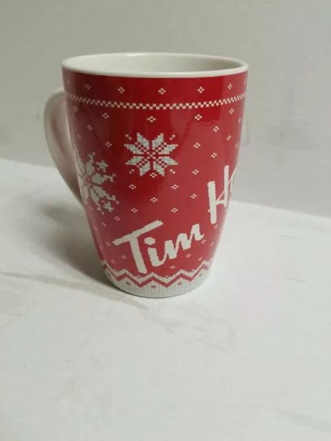 Tim Hortons 2015 Limited Edition No.15 Red/White Christmas Sweater Coffee Mug