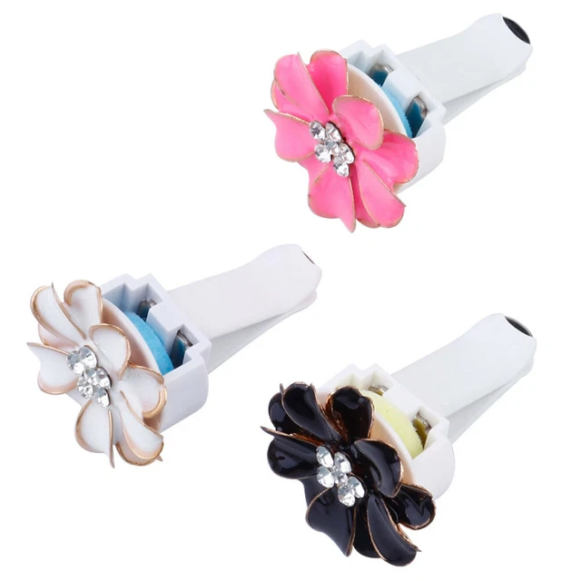 3 pz clip deodorante auto bellissimi fiori per decorazioni sfiato aria auto