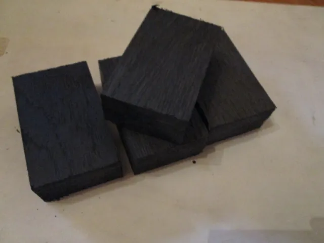 4pcs.lot Bog Oak morta wood(85x30x50mm) Woodturning/ knife block  E41