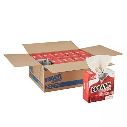 Brawny Professional D400 Disposable Cleaning Towel by GP 10 Boxes, Oatmeal