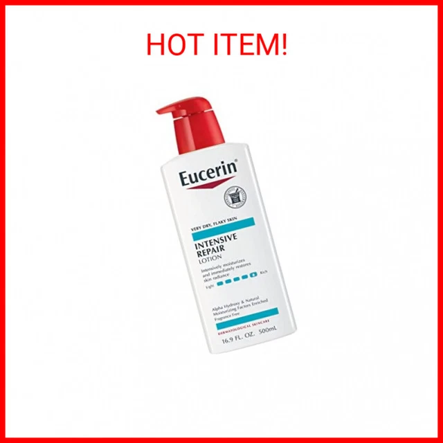 Eucerin Intensive Repair Body Lotion, Lotion for Very Dry Skin, 16.9 Fl Oz Pump