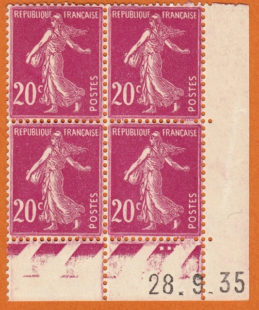 Bloc De Timbres Semeuse - Affranchis 45c - Collection Philatélie