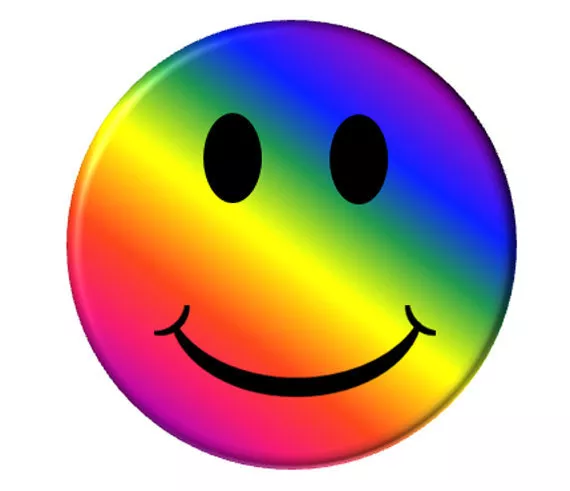 Bügelbild Bügeltransfer Rainbow smiley 13 A4 o DIN A5 alle Stoffe