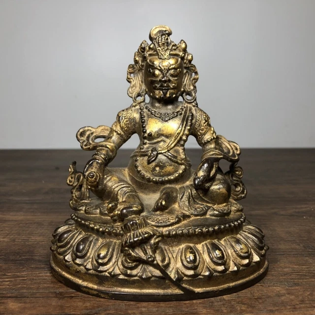 Chinese Exquisite Handmade Buddha Gilt Bronze Statue