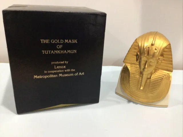 The Gold Mask of Tutankhamun Bust 1978 Lenox Metropolitan Museum Limited Edition