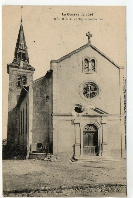 HERIMENIL - Meurthe et Moselle - CPA 54 - l' église bombardée