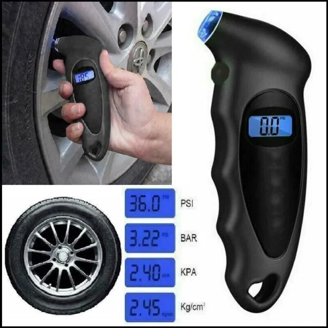 Digital Tyre Pressure LCD Tire Air Gauge Tester Tool For Auto Car Motorcycle