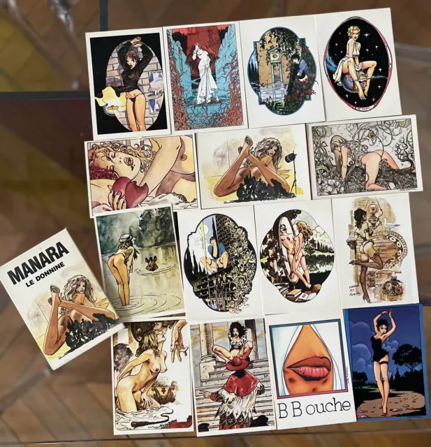 Portfolio de 15 cartes postales Le donnine de Milo Manara