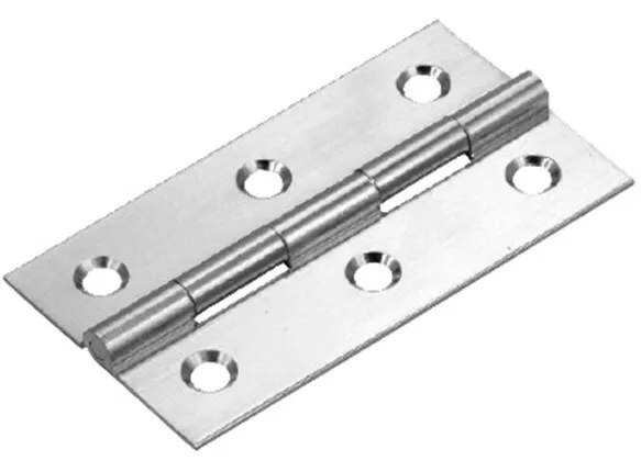 1 pair Solid Brass Butt Hinge Chrome Plated 75mm x 40mm