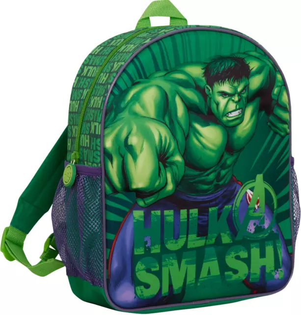 Boys 3D Incredible Hulk Backpack Kids Marvel Avengers School Travel Rucksack Bag